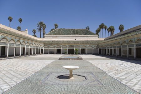 Inner courtyard of the Bahia Palace in Marrakech.